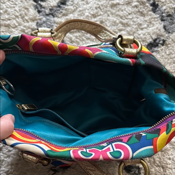 Coach Multicolor Poppy Collection Signature C Pattern Purse - Picture 13 of 15